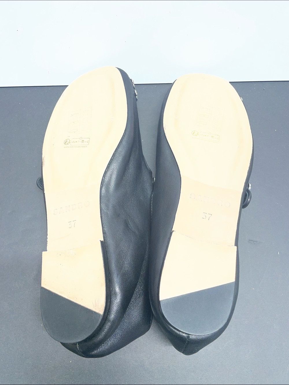 Salna Embellished Ballet Flats in Leather - Picture 5 of 7